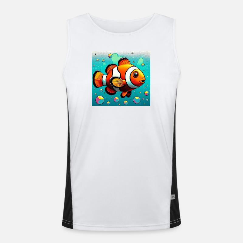 Clownfisch Funktionelles Kontrast-Tank Top für Männer 