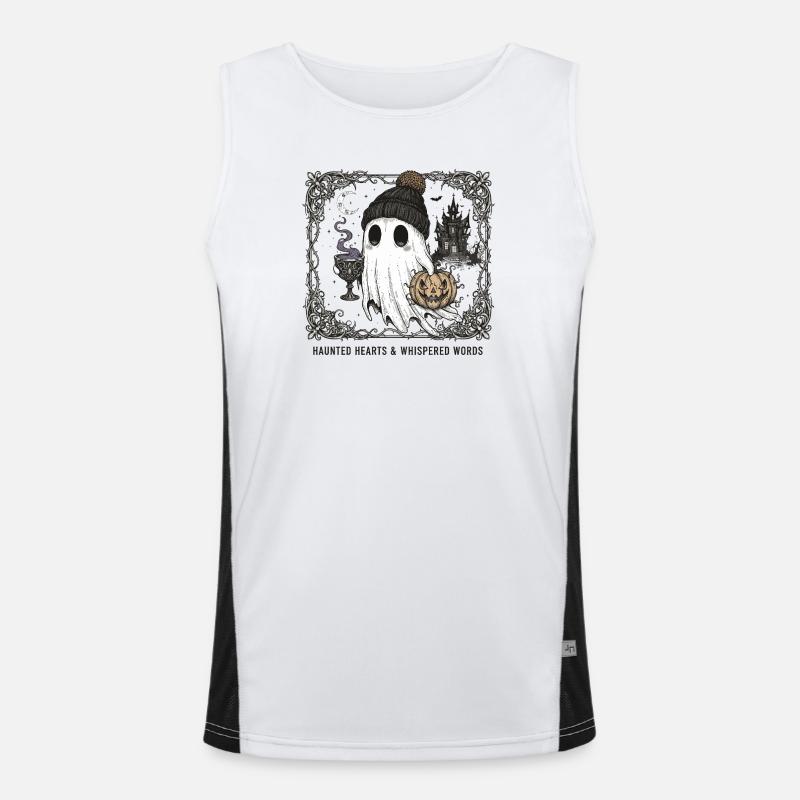 Haunted Ghost Style Funktionelles Kontrast-Tank Top für Männer 