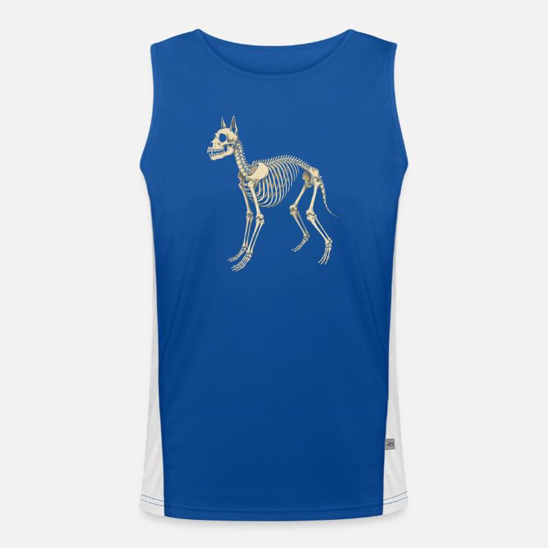 Plan du squelette canin Débardeur respirant contrasté Homme 