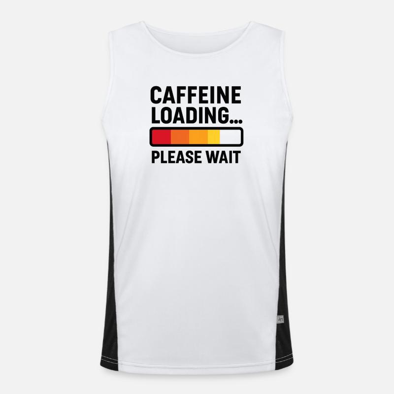 Caffeine Loading – Kaffee Power Funktionelles Kontrast-Tank Top für Männer 