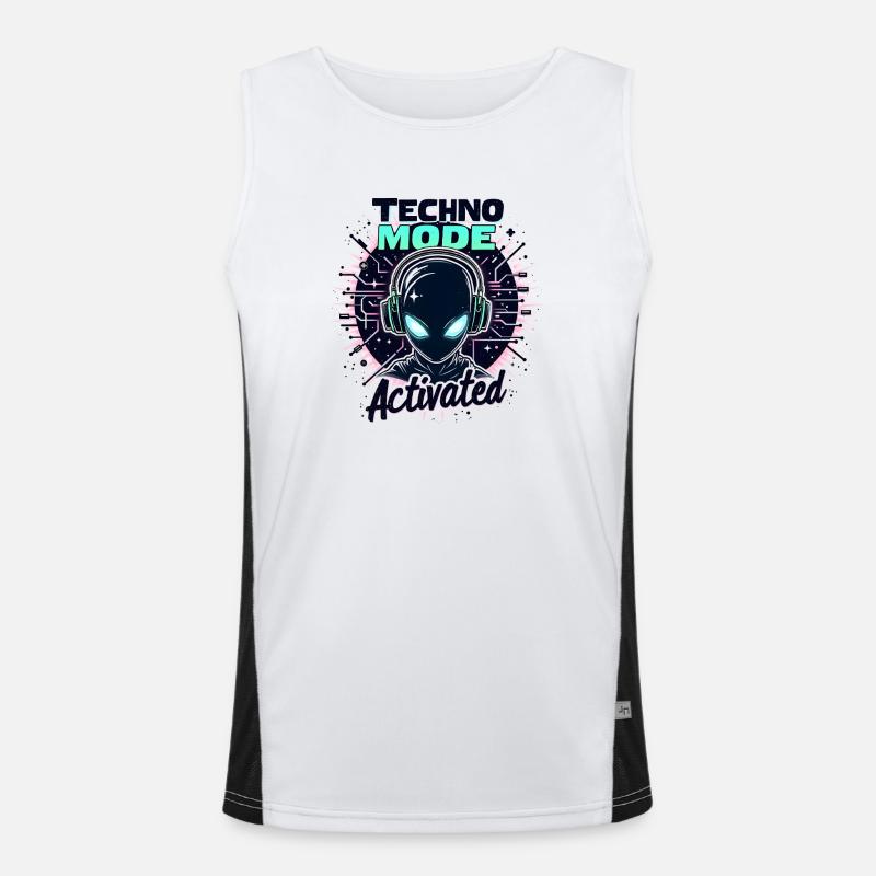 Mode Techno activé – Rave Music Débardeur respirant contrasté Homme 
