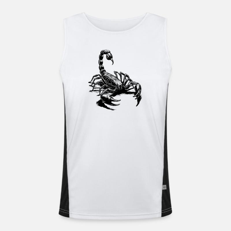 Skorpion schwarz Funktionelles Kontrast-Tank Top für Männer 