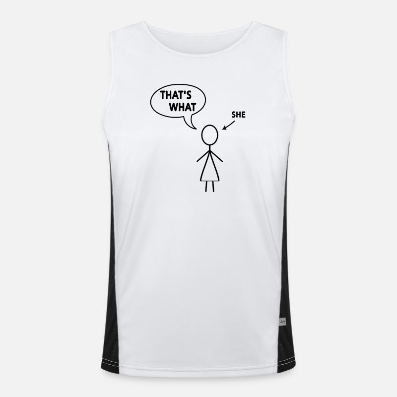 Das hat sie gesagt Funktionelles Kontrast-Tank Top für Männer 
