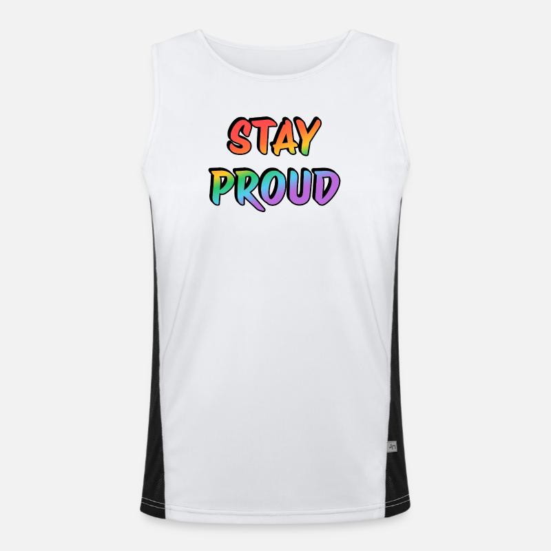 Stay Proud  Men's Functional Contrast Tank Top 
