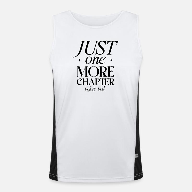 Nur noch ein Kapitel vor dem Schlafengehen Funktionelles Kontrast-Tank Top für Männer 