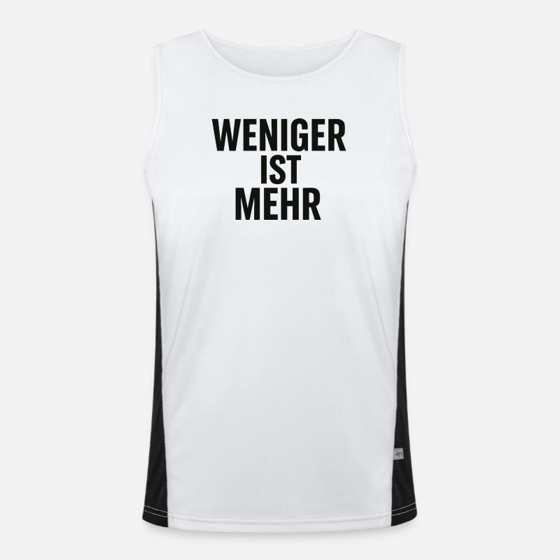 Moins c’est plus de conception typographique Débardeur respirant contrasté Homme 