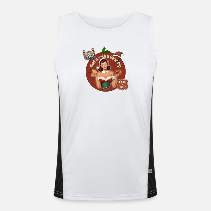 THAT IS SUCH A GOOD DIP - RETRO CHRISTMAS ELF Men's Functional Contrast Tank Top 