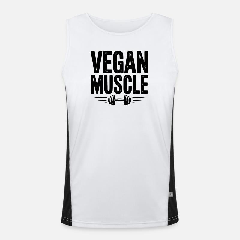 Muscle végétalien Débardeur respirant contrasté Homme 