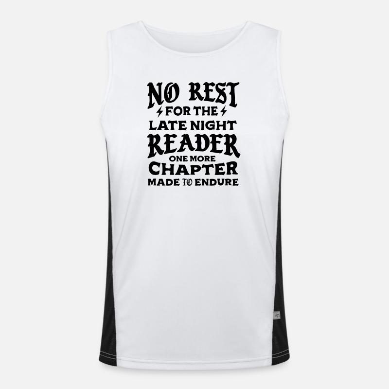No Rest For the Late Night Reader Men's Functional Contrast Tank Top 