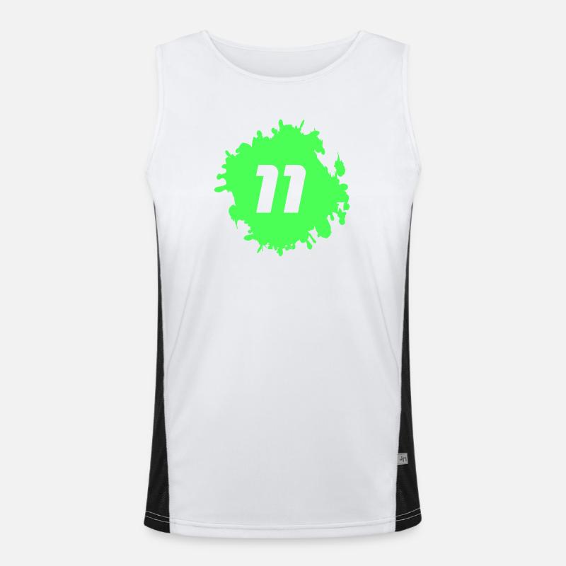 Vert néon Splash 11 Débardeur respirant contrasté Homme 