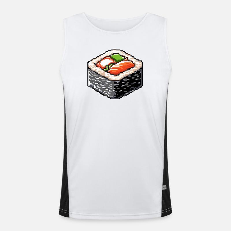 Pixel Sushi Bento Art Men's Functional Contrast Tank Top 