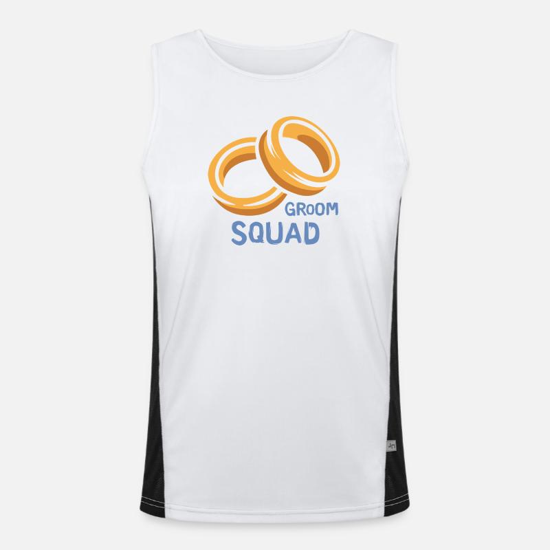 Groom Squad Ringe Junggesellenabschied Funktionelles Kontrast-Tank Top für Männer 