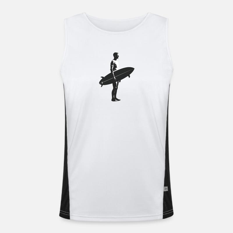 Surfeur - Logo Cool Silhouette Débardeur respirant contrasté Homme 