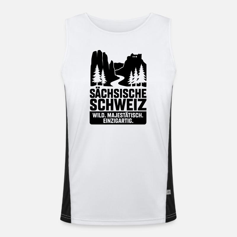 Saxon Switzerland Men's Functional Contrast Tank Top 