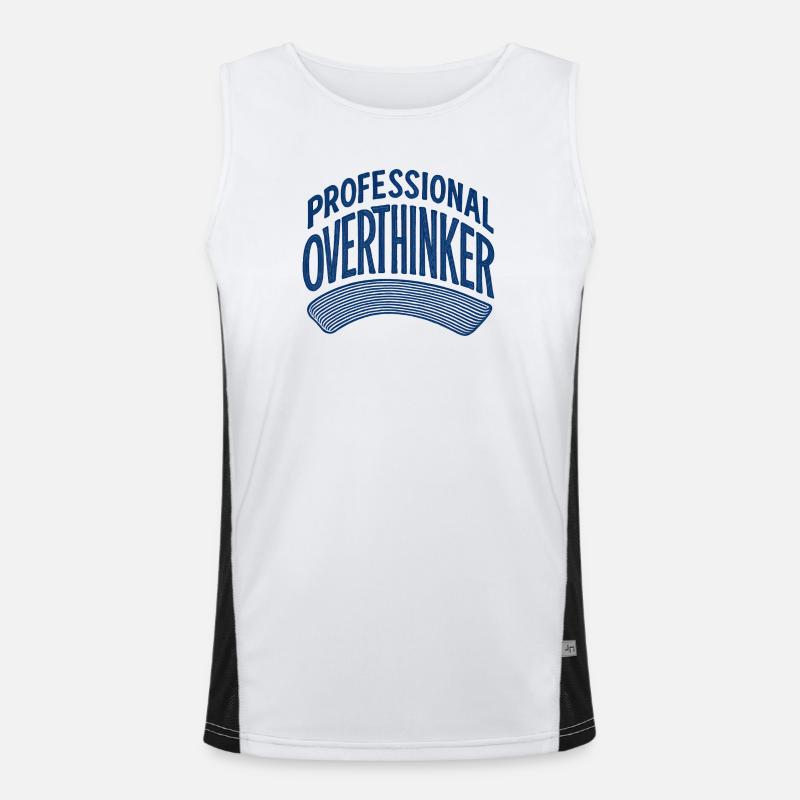 Professional Overthinker Men's Functional Contrast Tank Top 