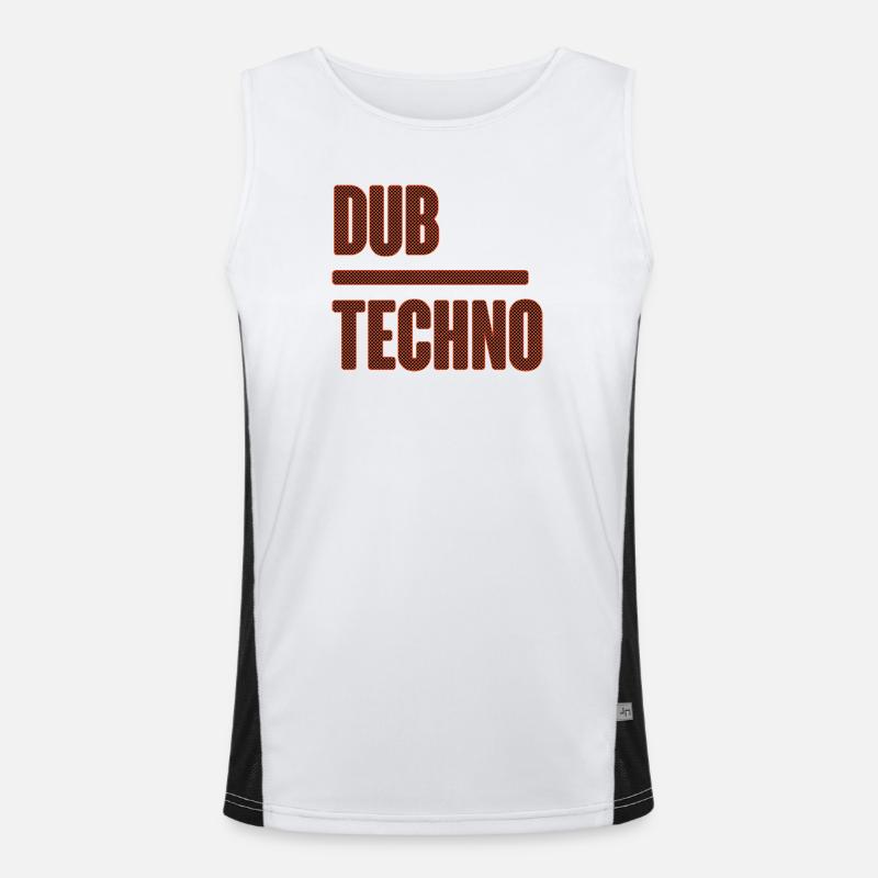 Dub Techno Mesh Neon - Men's Functional Contrast Tank Top  - white/black
