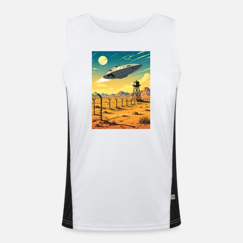 Zone 51 – La base interdite du désert Débardeur respirant contrasté Homme 