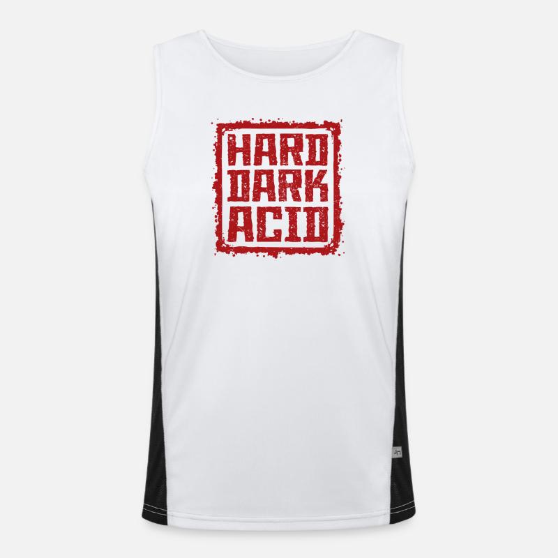 Harte dunkle Säure Funktionelles Kontrast-Tank Top für Männer 
