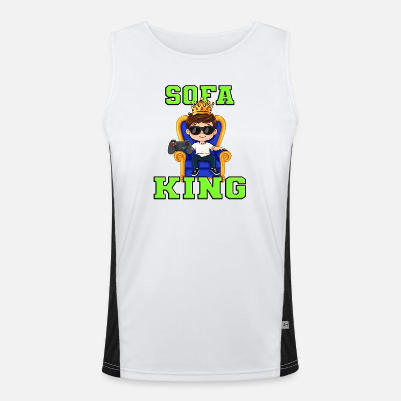 Sofa King - hands me the controller Men's Functional Contrast Tank Top 