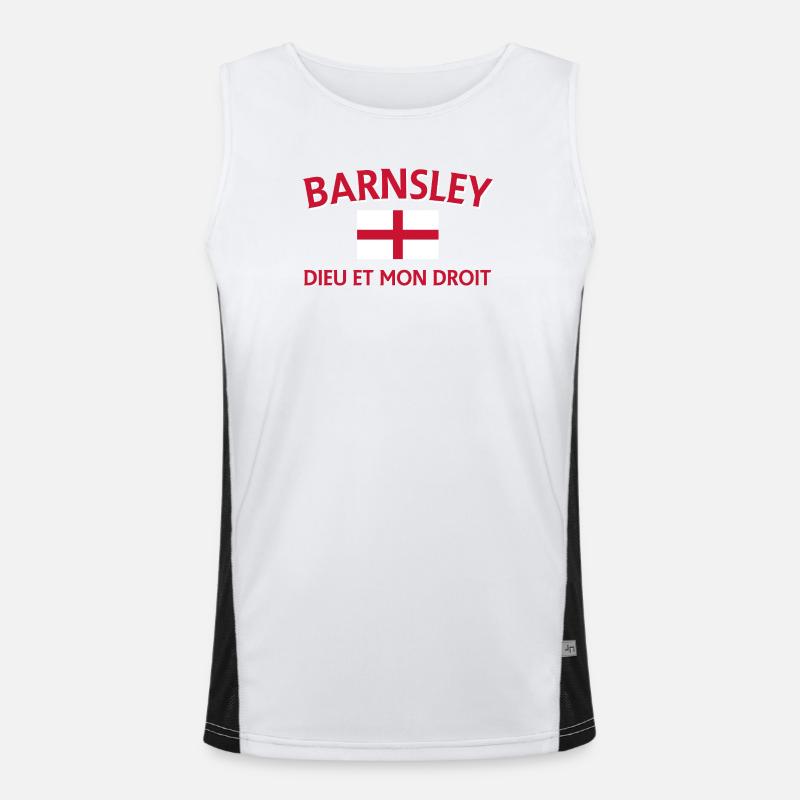 Drapeau Barnsley Devise Design Débardeur respirant contrasté Homme 