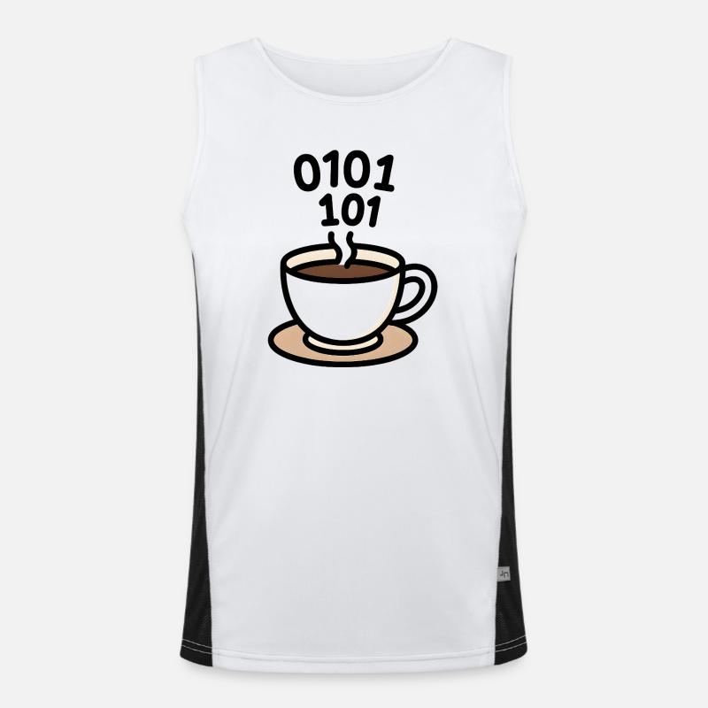 KaffeeCode Fusion Funktionelles Kontrast-Tank Top für Männer 