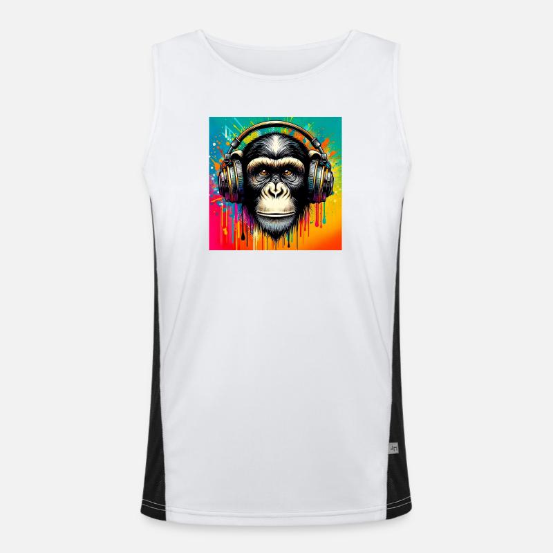 Schimpansen-Affe Funktionelles Kontrast-Tank Top für Männer 
