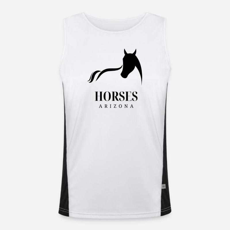 Horses, Pferde Funktionelles Kontrast-Tank Top für Männer 