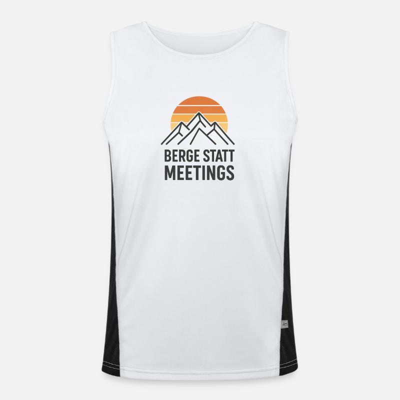 Berge statt Meetings Funktionelles Kontrast-Tank Top für Männer 