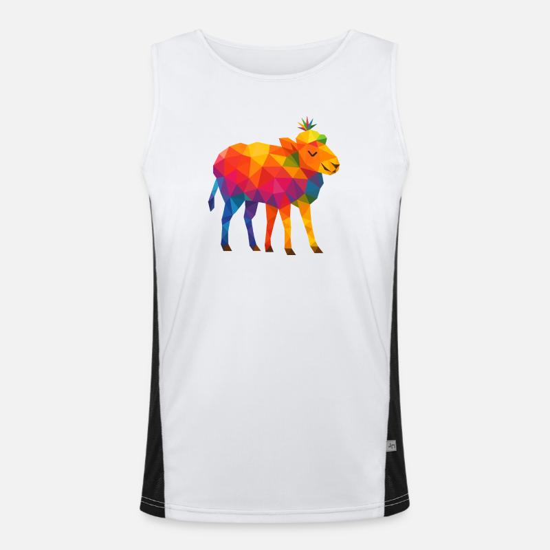 Regenbogenschiff mit 5 Beinen Funktionelles Kontrast-Tank Top für Männer 