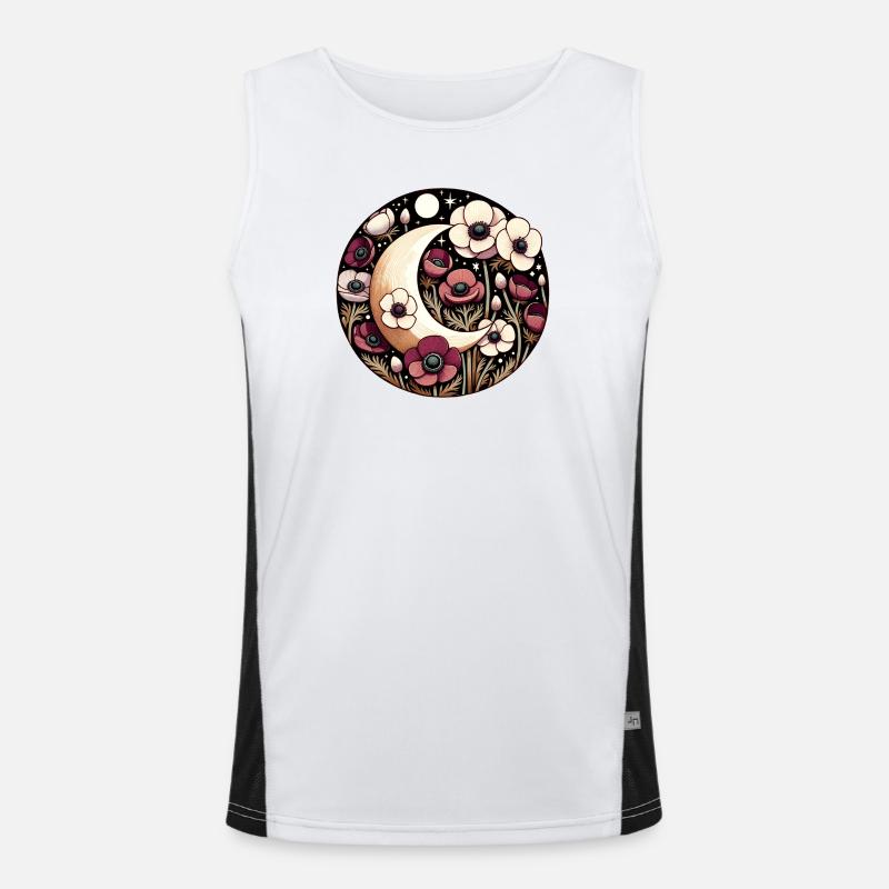 Moonlit Bloom Circular Men's Functional Contrast Tank Top 