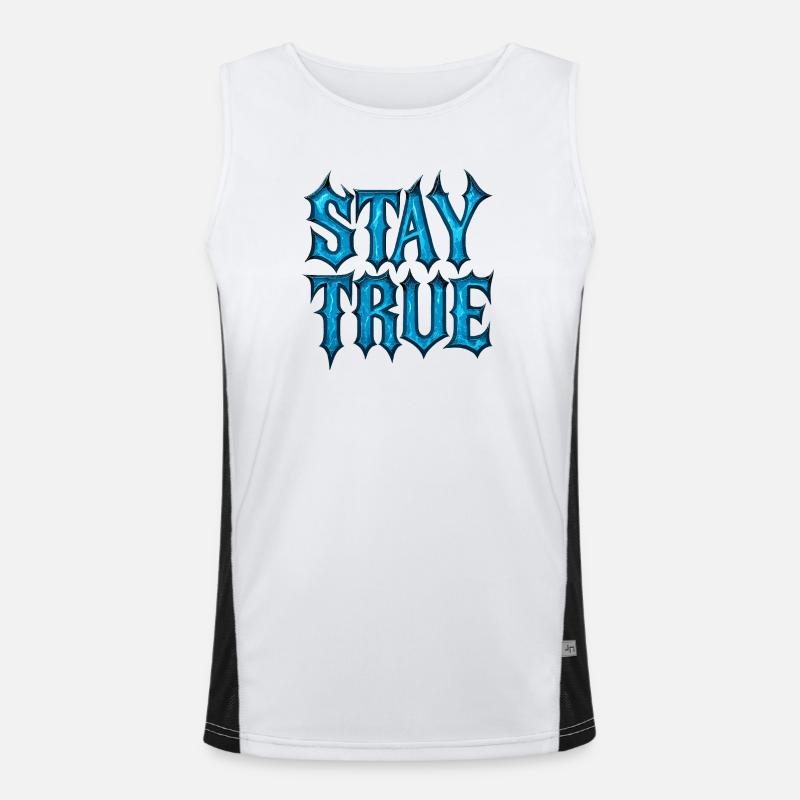 Stay True Design – Be Yourself Statement Men's Functional Contrast Tank Top 