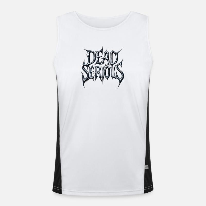 Dead Serious Design – Dark, Strong, Determined Men's Functional Contrast Tank Top 