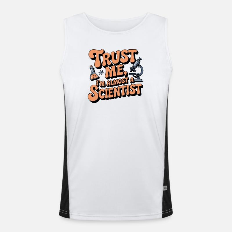 science humor Men's Functional Contrast Tank Top 