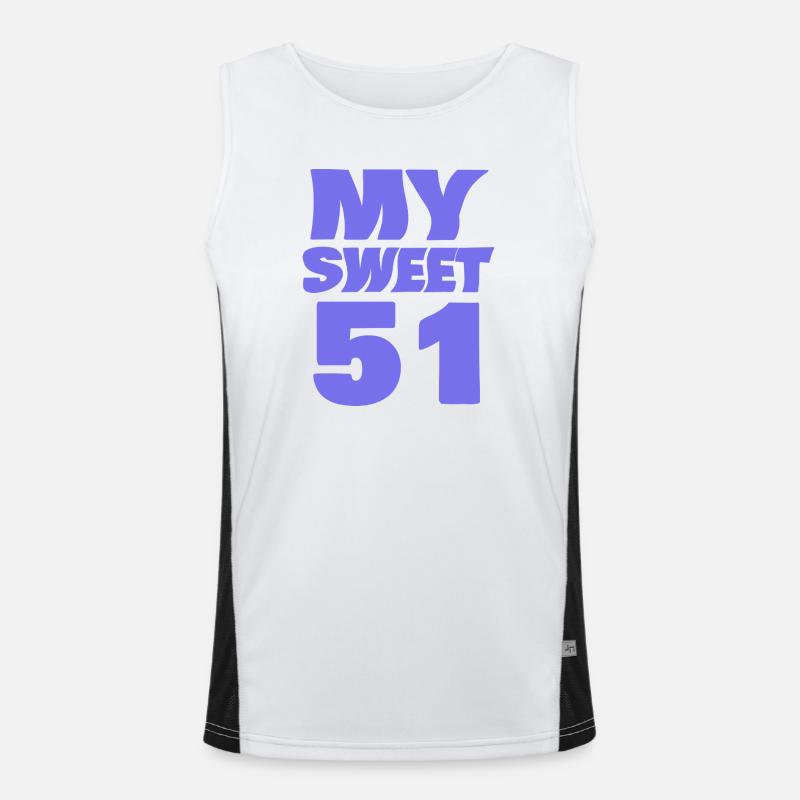 Sweet 51 Funktionelles Kontrast-Tank Top für Männer 