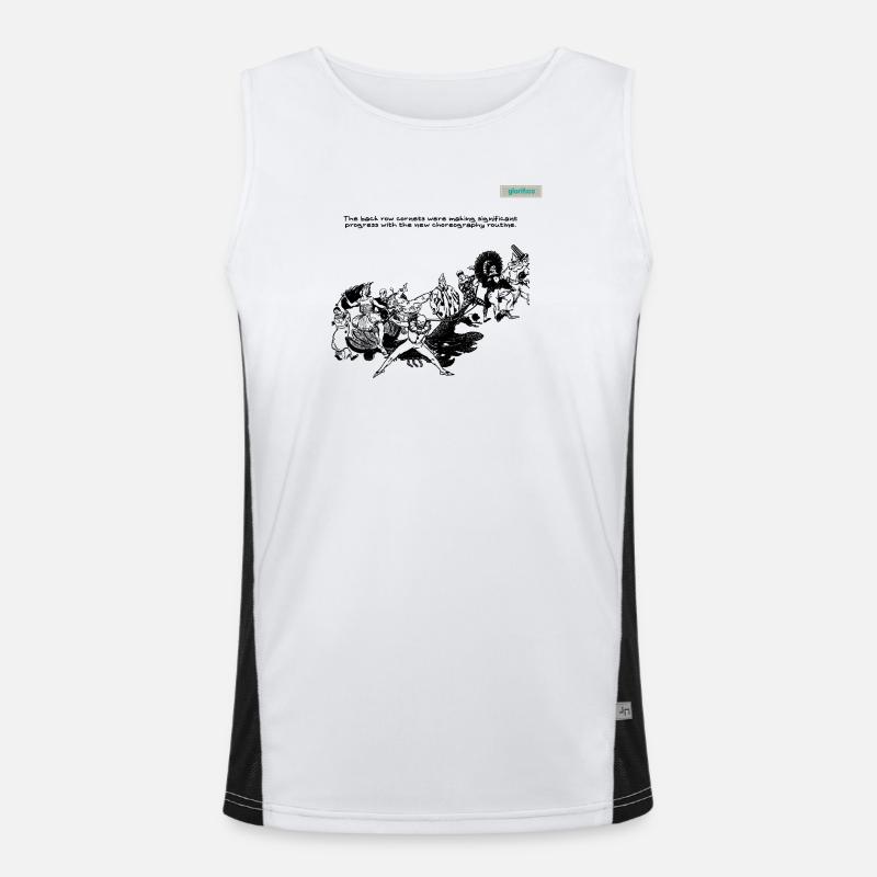 PARODIE DE LA RANGÉE ARRIÈRE design 001 Débardeur respirant contrasté Homme 