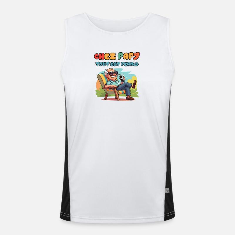 At Grandpa's everything is allowed Men's Functional Contrast Tank Top 
