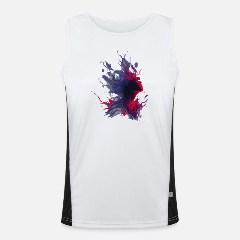 Passion_and_Shadow_Splash Funktionelles Kontrast-Tank Top für Männer 