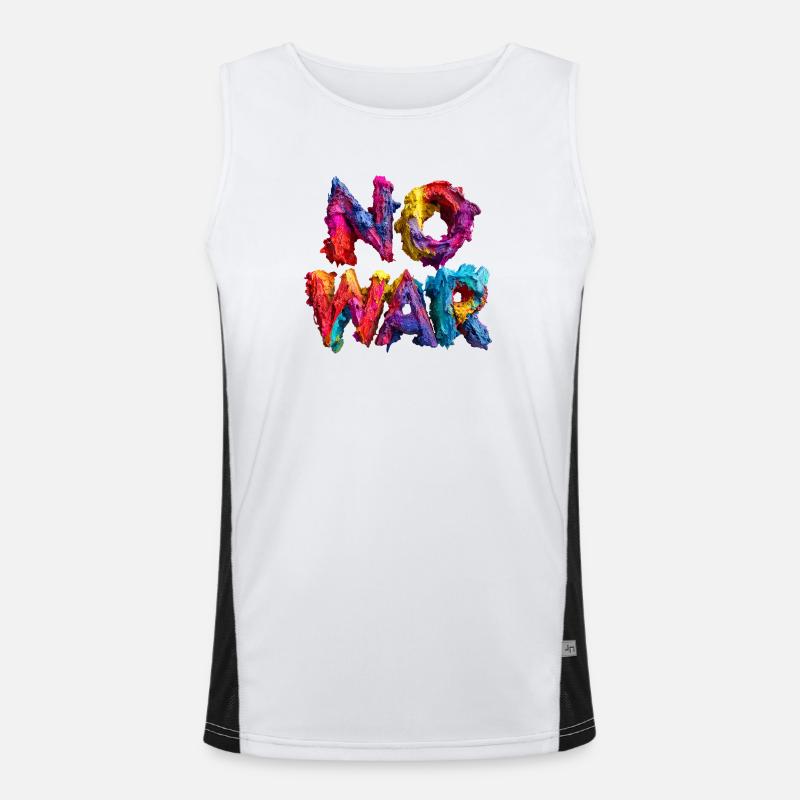 No War Farbexplosion Funktionelles Kontrast-Tank Top für Männer 