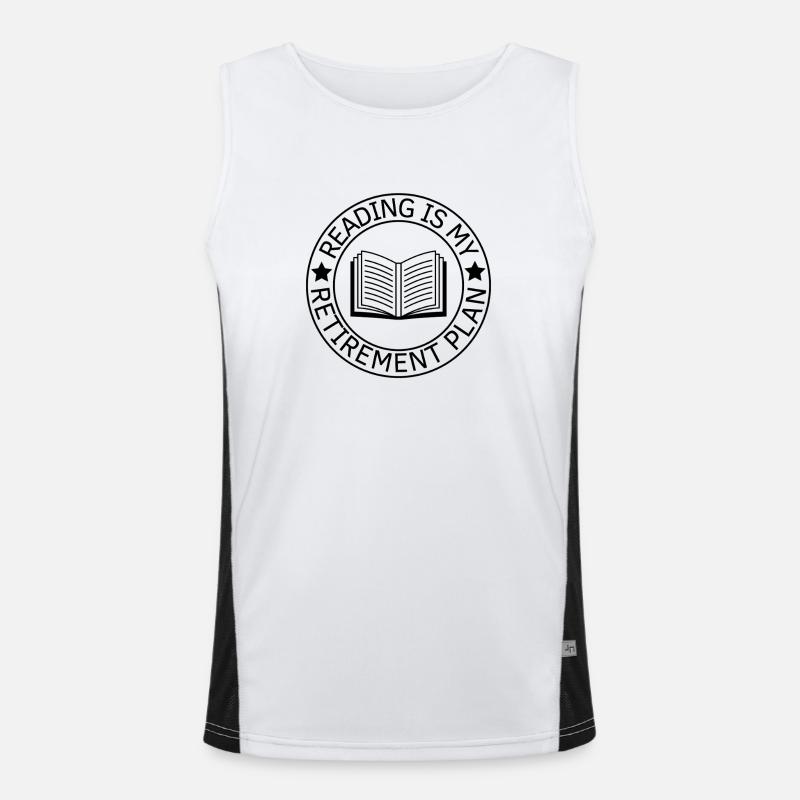 Reading Is My Retirement Plan - Men's Functional Contrast Tank Top - white/black