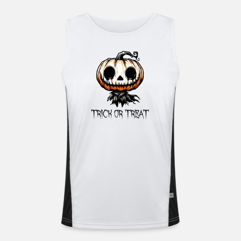 Der dunkle Kürbis Funktionelles Kontrast-Tank Top für Männer 