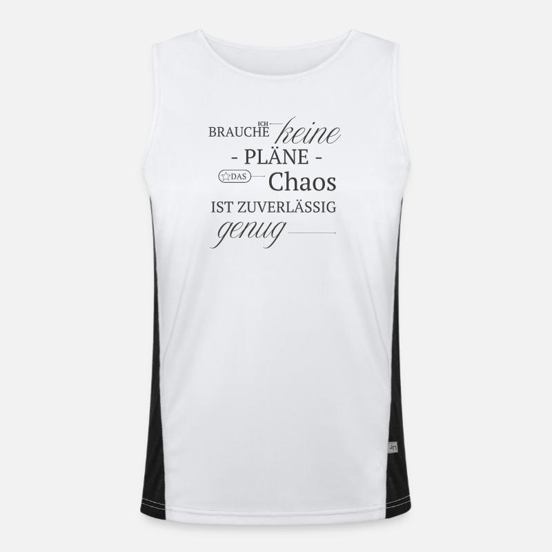 No plan, chaos is reliable enough Men's Functional Contrast Tank Top 