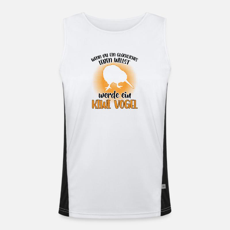 Kiwi Vogel Neuseeland Werde ein Kiwi Vogel Funktionelles Kontrast-Tank Top für Männer 