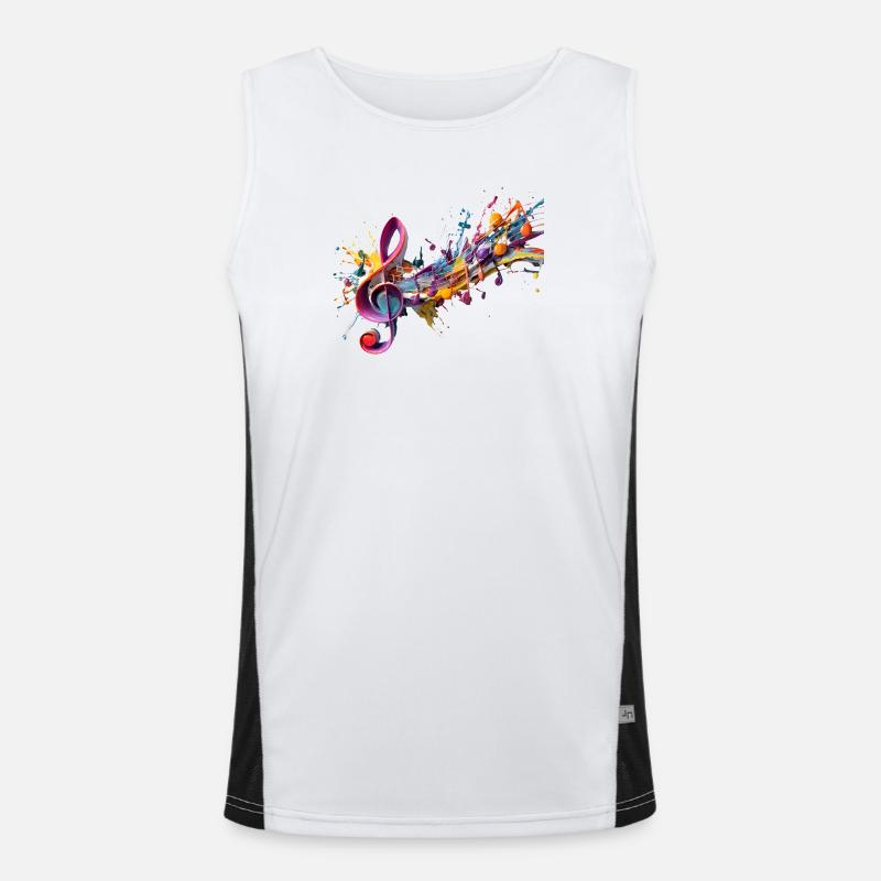 Notes colorées avec clé Débardeur respirant contrasté Homme 