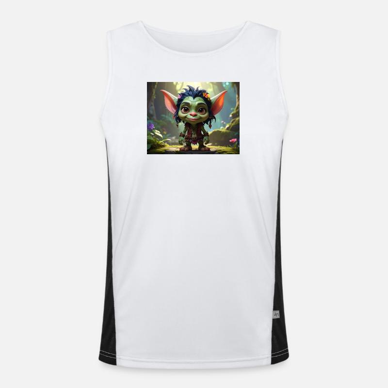 Green Forest Goblin Character Men's Functional Contrast Tank Top 