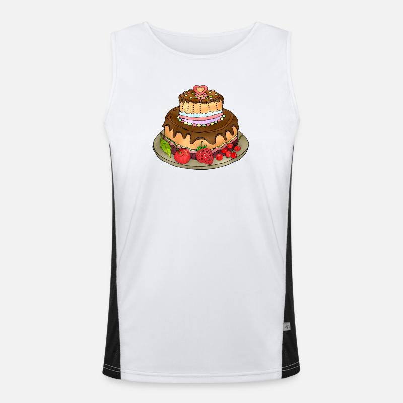 Kuchen Funktionelles Kontrast-Tank Top für Männer 