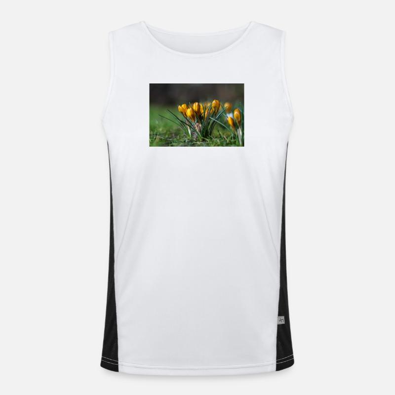 Gros plan de fleurs Débardeur respirant contrasté Homme 