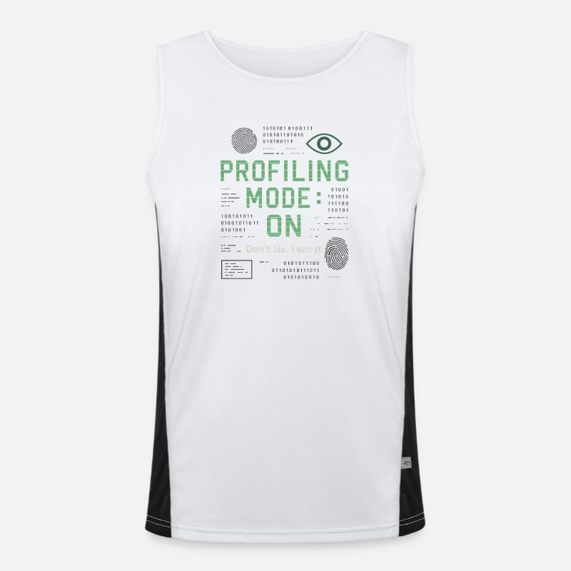 Profiling Mode: ON – True Crime & Mindhunter Shirt Men's Functional Contrast Tank Top 