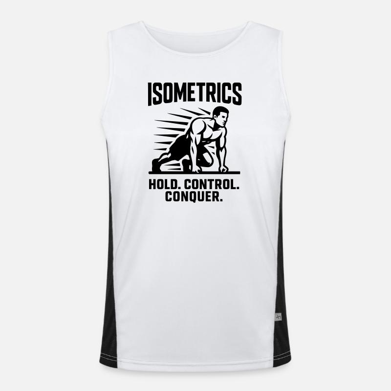 isometrics halteübung statische muskelarbeit Funktionelles Kontrast-Tank Top für Männer 