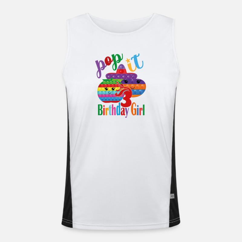 pop-it Geburtstagskind 3 Funktionelles Kontrast-Tank Top für Männer 