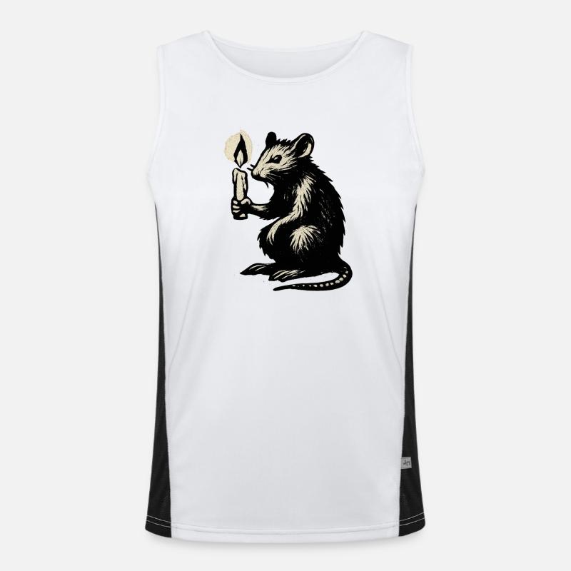 Mouse candlelight Men's Functional Contrast Tank Top 